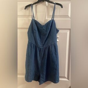 Denim Short Romper